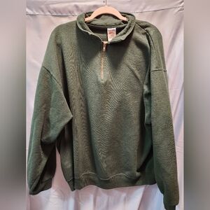 Jerzees Forest Green Zip-Up Sweater 2x